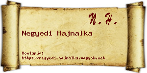 Negyedi Hajnalka névjegykártya