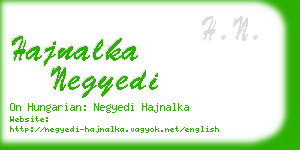 hajnalka negyedi business card